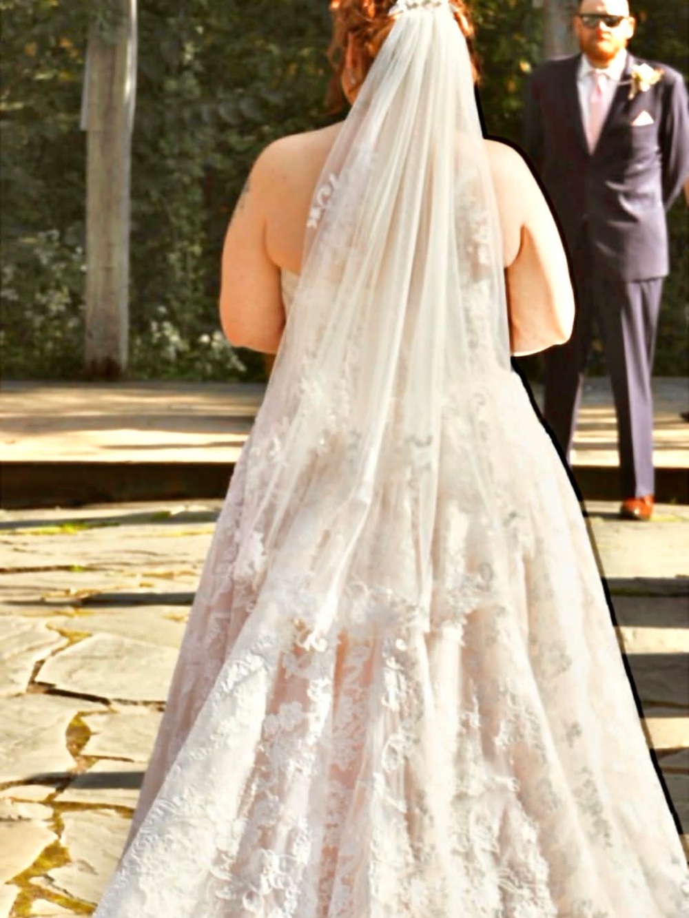 Maggie Sottero Lace A-Line Wedding Dress in Ivory - Picture 2 of 3